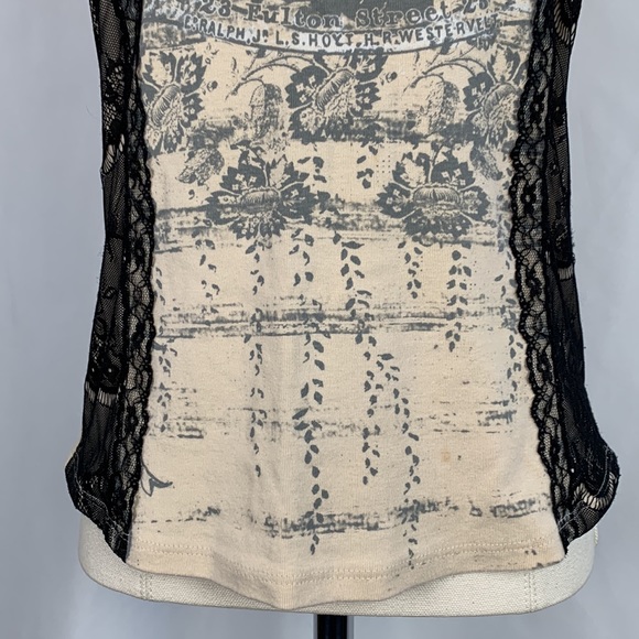 Vanilla Sugar Tan Western Print With Lace Tank Top - Picture 8 of 16